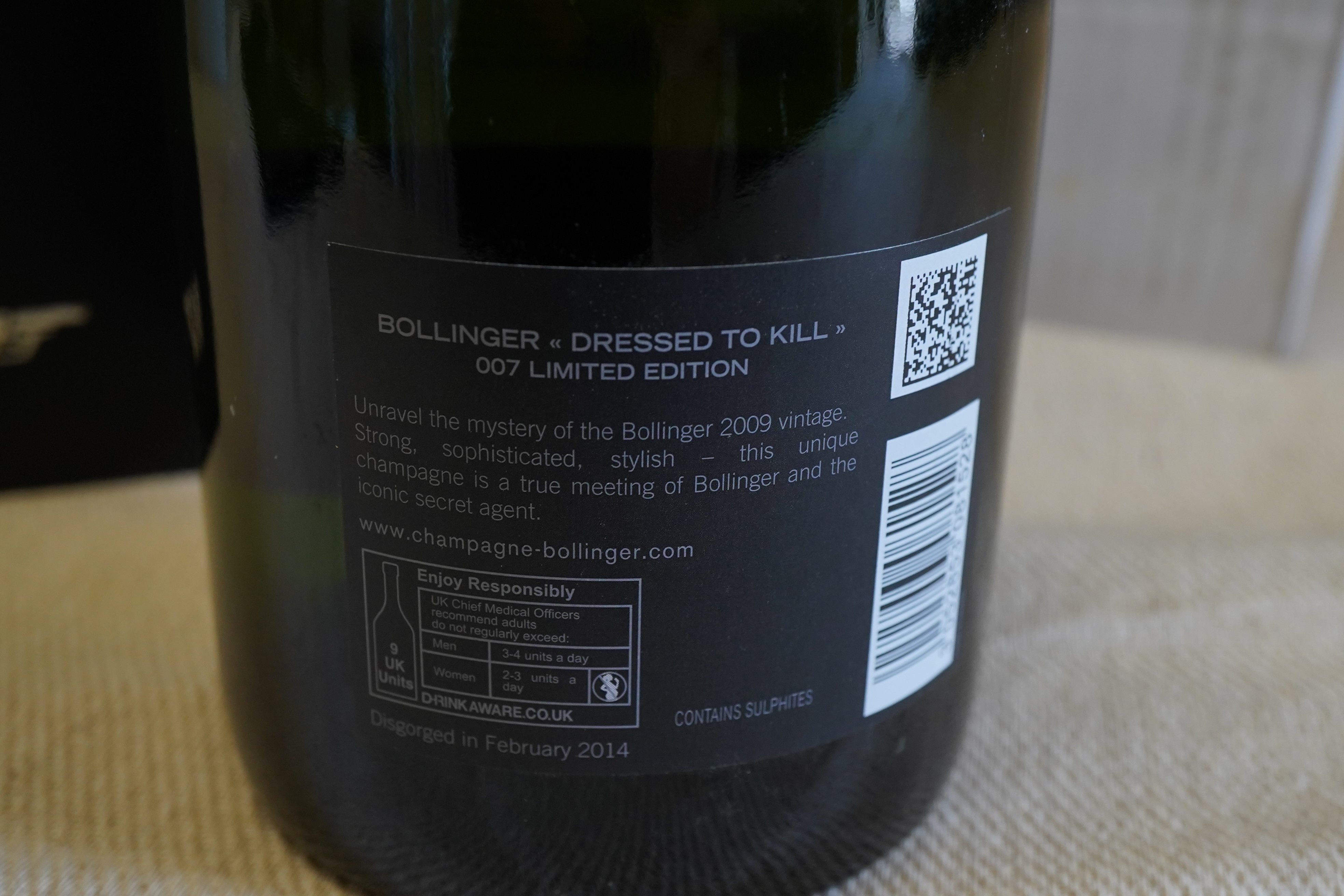 Champagne: Bollinger, James Bond 007 Millesime, 2009